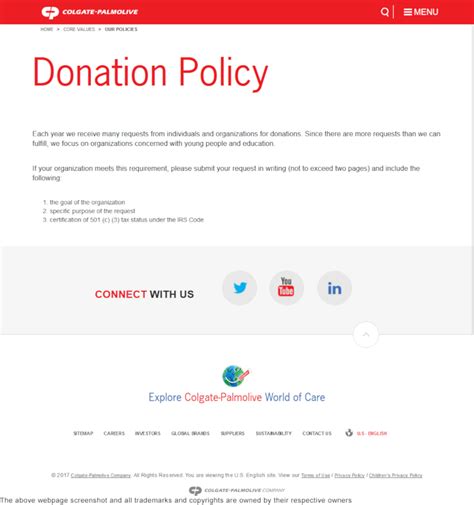 toothpaste donation request